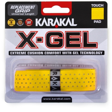 Karakal Podkładka X-Gel (Amortyzacja wstrząsów, gładko perforowana) 2.2mm żółta