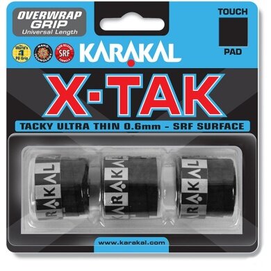 Karakal Overgrip X-Tak 0.6mm czarny 3 szt.