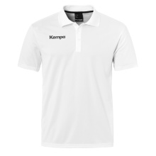 Kempa Sport-Polo Poly (100% poliester) biały męski