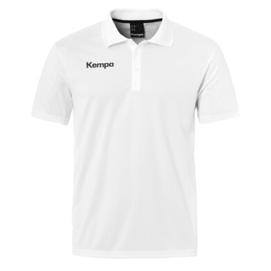 Kempa Sport-Polo Poly (100% poliester) biały męski