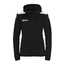 Kurtka z kapturem Kempa Emotion 27 Full-Zip (przyjemne uczucie noszenia) czarna/biała damska