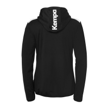 Kurtka z kapturem Kempa Emotion 27 Full-Zip (przyjemne uczucie noszenia) czarna/biała damska