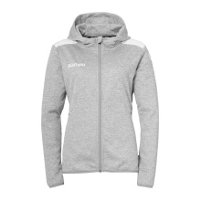 Kurtka z kapturem Kempa Emotion 27 Full-Zip (przyjemne uczucie noszenia) szara/biała damska