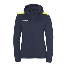 Kurtka z kapturem Kempa Emotion 27 Full-Zip (przyjemne uczucie noszenia) granatowo-żółta dla kobiet