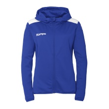 Kurtka z kapturem Kempa Emotion 27 Full-Zip (przyjemne uczucie noszenia) niebiesko-biała Damska