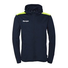 Kurtka z kapturem Kempa Emotion 27 Full-Zip (przyjemne uczucie noszenia) granatowo-żółta męska