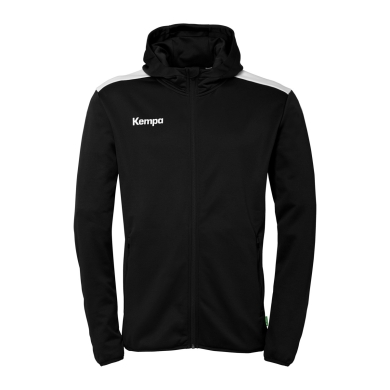 Kempa Kurtka z kapturem Emotion 27 Full-Zip (przyjemne uczucie noszenia) czarna/biała Męska