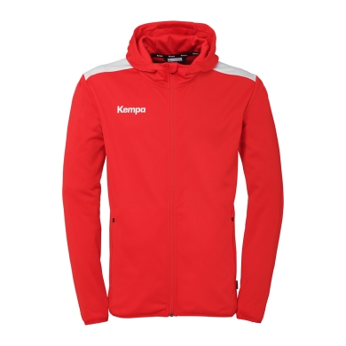 Kurtka z kapturem Kempa Emotion 27 Full-Zip (przyjemne uczucie noszenia) czerwono/biała męska