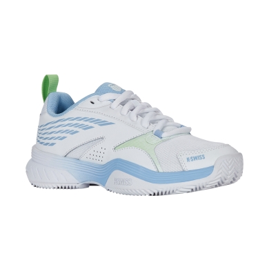 KSwiss buty tenisowe Speedex HB Clay/Sandplatz 2025 - białe/niebieskie/lime zielone damskie