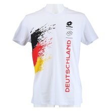 Lotto T-shirt rekreacyjne Niemcy/germany (mieszanka bawełny) białe męskie