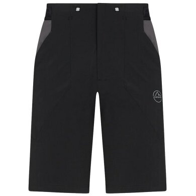 La Sportiva Spodenki wędrówkowe Guard Short (elastyczny pas z sznurkiem) krótkie czarne/węglowe szare męskie