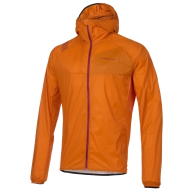 La Sportiva Trailowa kurtka biegowa Vento Windbreaker (lekka, wiatroszczelna, wysoka oddychalność) pomarańczowa męska