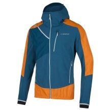 Kurtka Softshell La Sportiva Aequilibrium Gore-Tex (wodoodporna, wiatroszczelna) granatowo-pomarańczowa męska