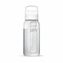 Butelka LifeStraw Go Series z filtrem do wody, zatyczka z silikonowym ustnikiem, wolna od BPA przezroczysta/biała - 1 litr