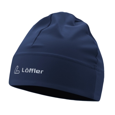 Czapka Löffler (Beanie) Mono - izolacja termiczna - granatowa