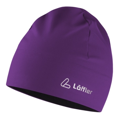 Czapka Löffler (Beanie) Mono - izolacja termiczna - fioletowa