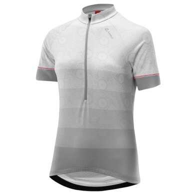 Löffler Koszulka Rowerowa Bike Jersey HZ Components (Half-Zip, lekka, szybkoschnąca) kamienna szarość Damska