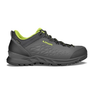 Lowa Buty trekkingowe Explorer II Low GTX (zamsz, wodoodporne) antracytowo-żółte męskie