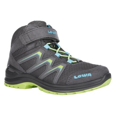 Lowa buty trekkingowe Maddox Mid GTX Junior (Tekstylia/Syntetyk, wodoodporne) grafitowo-limonkowe dziecięce