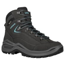 Lowa buty trekkingowe Renegade Evo Mid GTX S (wszechstronne, nubuk, wodoodporne) 2025 szary asfalt/turkus damskie