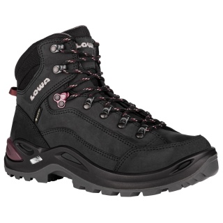 Lowa Buty trekkingowe Renegade Mid GTX (All-Terrain, Skóra nubukowa, wodoodporne) czarne/fioletowe Damskie