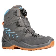 Buty zimowe Lowa Firo GTX (tekstylia/synteza, wodoodporne) antracytowo-szare/turkusowe dla małych dzieci