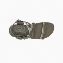 Merrell Sandal Terran 3 Cush Lattice Skóra nubukowa oliwkowa damska