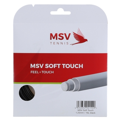 MSV Sznur tenisowy Soft Touch (Touch+Komfort) czarny 12m Zestaw