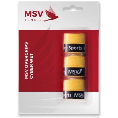 MSV Overgrip Cyber Wet 0.6mm (absorpcja potu/trwałość) żółty 3 szt.