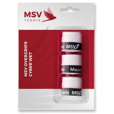 MSV Overgrip Cyber Wet 0.6mm (absorpcja potu/trwałość) biały 3 szt.