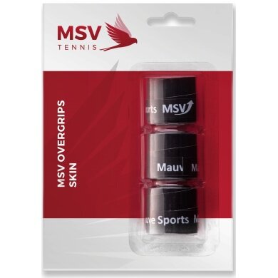 MSV Overgrip Skin perforowany 0.5mm (absorpcja potu/przyczepność) czarny 3 szt.