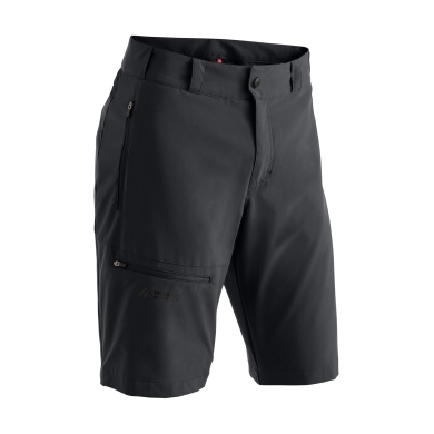 Maier Sports Spodnie wędrowne Bermuda Latit Short (4-kierunkowy stretch) krótkie czarne męskie