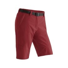 Maier Sports Spodnie turystyczne Bermuda Lawa Short (4-kierunkowy stretch, wysoki komfort noszenia) krótkie bordowe damskie