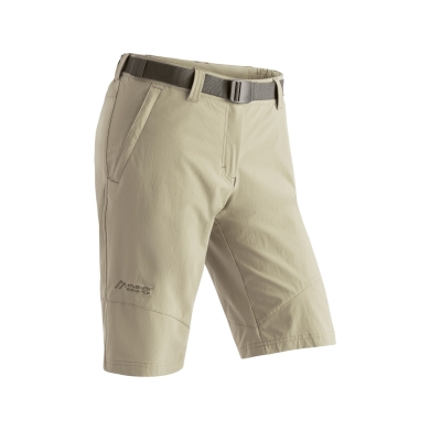 Maier Sports Spodnie trekkingowe Bermuda Lawa Short (4-kierunkowy stretch, wysoki komfort noszenia) krótkie brązowe damskie