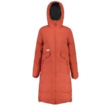 Maloja Wintermantel AnkogelM Urban Puffer Coat (wypełnienie ReDown, wiatroszczelny, bardzo ciepły) pomarańczowo/różowy damski