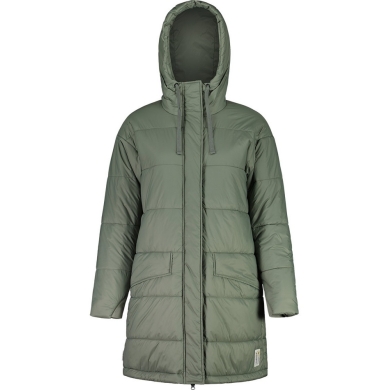 Maloja zimowy płaszcz FossanM Urban Puffer Coat (PrimaLoft® BIO133, wiatroszczelny) zielony Damski