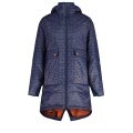 Maloja Wintermantel MarcenaM Urban Puffer Coat (wodoodporny, Primaloft® Bio wypełnienie) granatowy/pomarańczowy damski