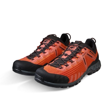 Mammut Buty trekkingowe Alnasca Knit III Low GTX (podejście, oddychające, wodoodporne) czarny/czerwony męskie