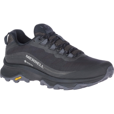 Merrell Trail Buty biegowe Moab Speed GTX (wodoodporne) czarne/asfaltowe szare Damskie