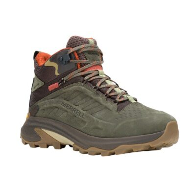 Merrell Buty trekkingowe Moab Speed 2 Leather MID WP (skóra nubukowa, wodoodporne) oliwkowe męskie