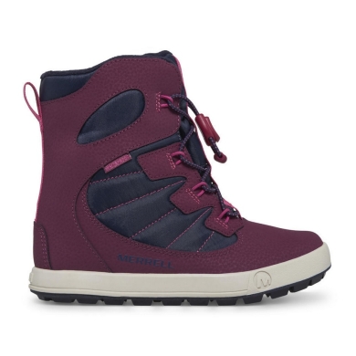 Merrell Zimowe buty Snow Bank 4.0 WTRPF (wodoszczelne, ciepłe) fioletowo/granatowe dziewczęce