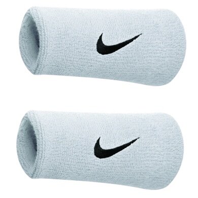 Nike Opaska na pot Swoosh Jumbo (74% bawełny) biało/czarna - 2 sztuki