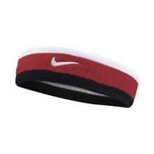 Nike Opaska Swoosh (70% bawełny) biało/czerwona/czarna - 1 sztuka