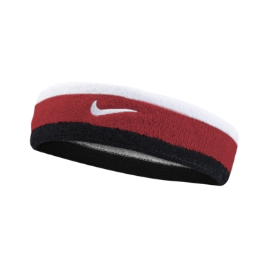 Nike Opaska Swoosh (70% bawełny) biało/czerwona/czarna - 1 sztuka