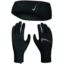 Nike Essential Opaska + Zestaw Rękawiczek czarny