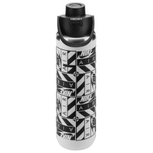 Nike Butelka do picia Recharge Chug Bottle ze stali nierdzewnej biała/czarna 709ml