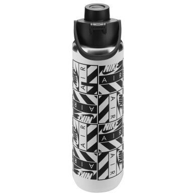 Nike Butelka do picia Recharge Chug Bottle ze stali nierdzewnej biała/czarna 709ml