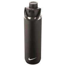 Nike Butelka na napoje Recharge Chug Bottle Stal nierdzewna czarna 709ml