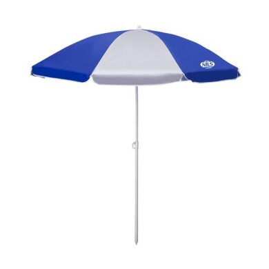 Nils Camp Parasol NC7813 (ochrona UV) niebieski/biały - 180x160x100cm