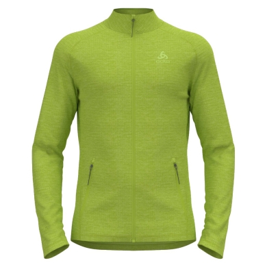 Odlo Fleecejacka Tenica Mid Layer Full Zip (miękka, szczotkowana strona wewnętrzna) zielony melange męski